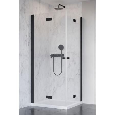 Radaway Nes Black KDD-B Drzwi do kabiny prysznicowej 100x200 cm lewe, profile czarne, szkło przezroczyste z powłoką EasyClean 10024100-54-01L