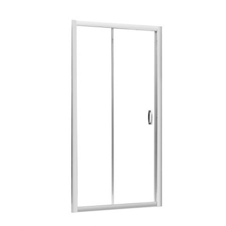 Radaway Premium Plus DWJ Drzwi prysznicowe przesuwne 140x190 cm profile chrom szkło Fabric 33323-01-06N