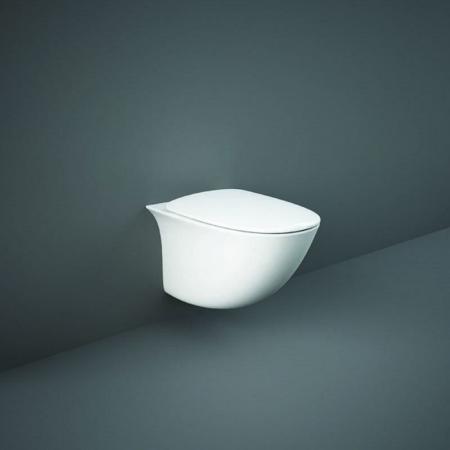 RAK Ceramics Sensation Toaleta WC krótka 48,5x38 cm bez kołnierza biała lśniąca SENWC1447AWHA