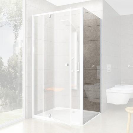 Ravak Pivot PPS-90 Ścianka prysznicowa 90x190 cm profile biały połysk szkło przezroczyste z AntiCalc 90G70100Z1
