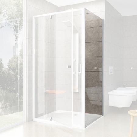 Ravak Pivot Ścianka prysznicowa 80x190 cm profile biały połysk szkło przezroczyste z AntiCalc 90G40100Z1