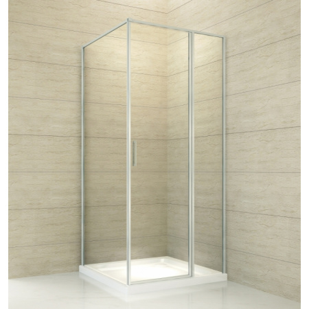 Rea Atrium Square Kabina prysznicowa 80x100 cm, wersja prawa, profile chrom, szkło transparent REA-K8002