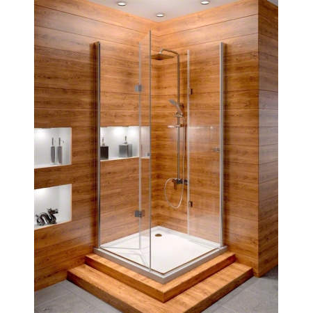Rea Fold Kabina prysznicowa bez brodzika 100x100 cm, profile chrom, szkło transparent REA-K0963