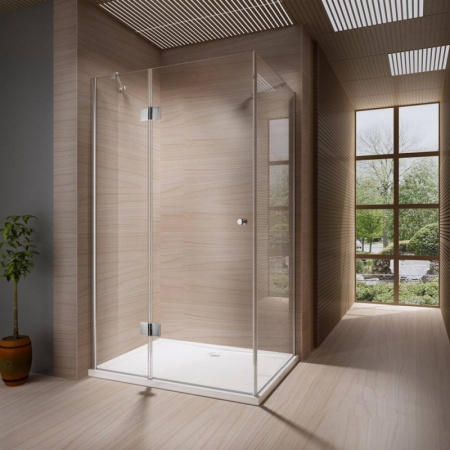 Rea Madox Kabina prysznicowa bez brodzika 80x100 cm, wersja lewa, profile chrom, szkło transparent REA-K1002