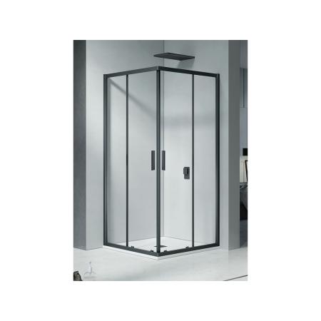 Riho Hamar 2.0 Kabina prysznicowa kwadratowa 80x80x200 cm profile czarne szkło przejrzyste G007004121