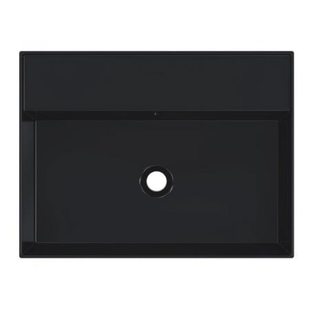 Riho Livit Glaze Top Umywalka wisząca lub meblowa 61x46 cm bez otworu na baterię czarny mat F70003/W006001304