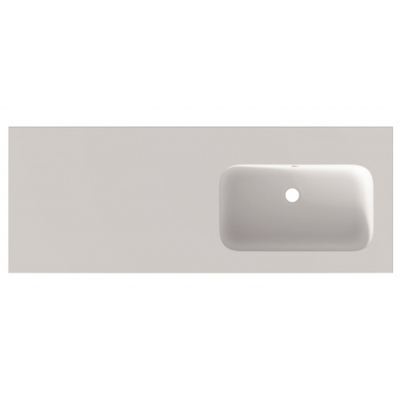Riho Livit Velvet Top Umywalka meblowa lub wisząca z półką 120,5x46 cm bez otworu na baterię biały mat F70049/W008011105