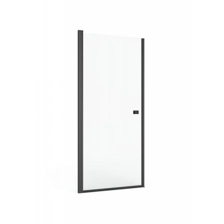 Roca Capital Black Drzwi uchylne 80x195 cm profile czarny mat szkło przezroczyste z powłoką MaxiClean AM4708016M
