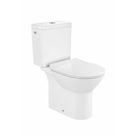 Roca Debba Zestaw Toaleta WC kompaktowa 65,5x35,5 cm bez kołnierza + zbiornik + deska wolnoopadająca biały A34D995000