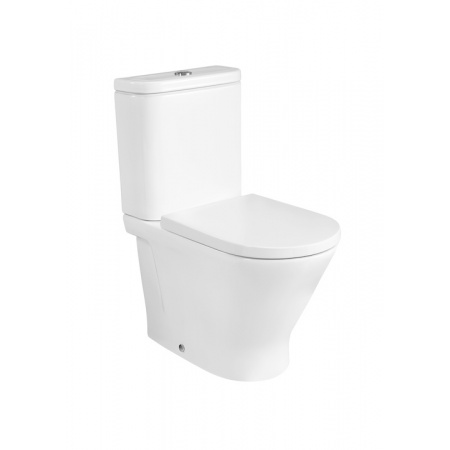 Roca Gap Round Toaleta WC kompaktowa 60x37x79 cm bez kołnierza Rimless biała A3420N7000