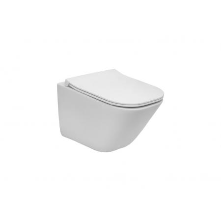 Roca Gap Zestaw Toaleta WC podwieszana Rimless bez kołnierza + deska wolnoopadająca biały A34H473000