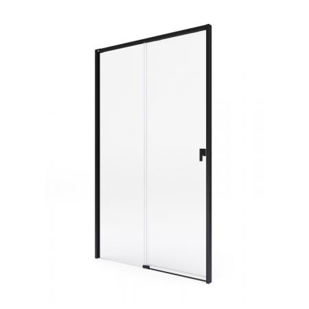 Roca Metropolis-N Drzwi prysznicowe przesuwne 100x200 cm profile czarne szkło przezroczyste z powłoką MaxiClean AMP1310016M