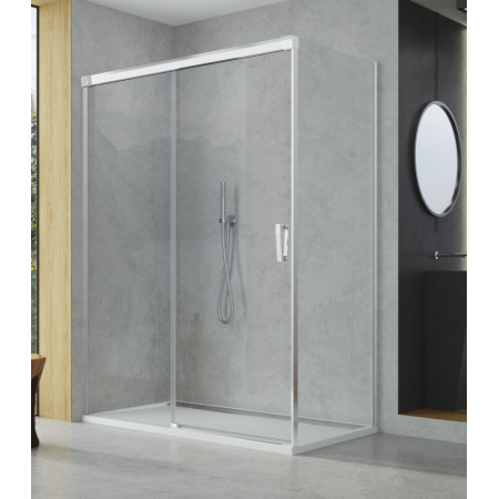 Ronal Sanswiss Cadura CAST Ścianka boczna 100x200 cm, profile srebrny połysk szkło przezroczyste Aquaperle CAST1005007