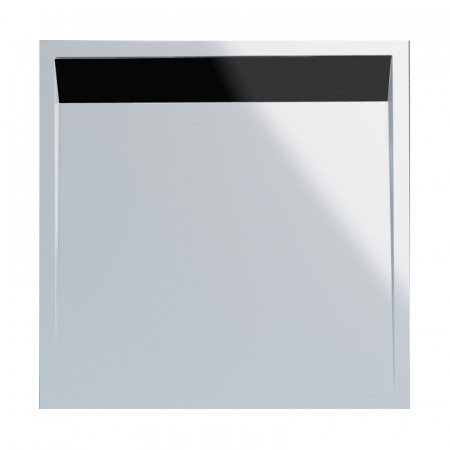 Ronal Sanswiss Ila Brodzik konglomeratowy kwadratowy 100x100 cm pokrywa czarny mat, biały WIQ1000604