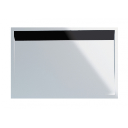 Ronal Sanswiss Ila Brodzik konglomeratowy prostokątny 80x90 cm pokrywa czarny mat, biały WIA800900604