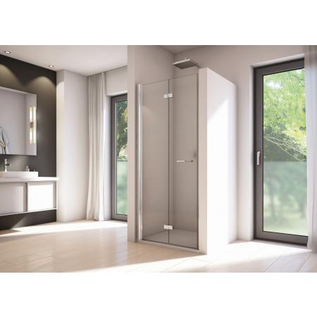 Ronal Sanswiss Solino SOLF1 G Drzwi prysznicowe składane 100x200 cm lewe, profile srebrny połysk szkło przezroczyste Aquaperle SOLF1G1005007