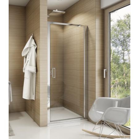 Ronal Sanswiss Top-Line Drzwi prysznicowe wahadłowe 100x190 cm, profile srebrny połysk szkło przezroczyste Aquaperle TOPP10005007
