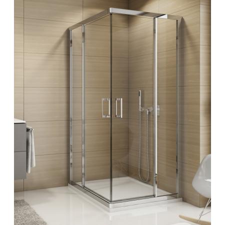 Ronal Sanswiss Top-Line TED2 Drzwi prysznicowe uchylne 75x190 cm lewe, profile srebrny połysk szkło przezroczyste Aquaperle TED2G07505007