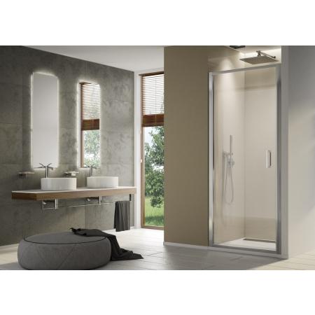 Ronal Sanswiss Top-Line S TLSP Drzwi prysznicowe uchylne 70x200 cm, profile srebrny połysk szkło przezroczyste Aquaperle  TLSP0705007
