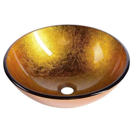 Sapho Ago Umywalka nablatowa 42 cm szklana złota pomarańczowa 2501-19