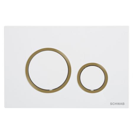 Schwab Vela Przycisk WC biały mat/złoty P47-0235-0250