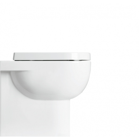 Simas E-line Zestaw Muszla klozetowa miska WC stojąca 35x51 cm z deską sedesową zwykłą, biały EL01+EL004