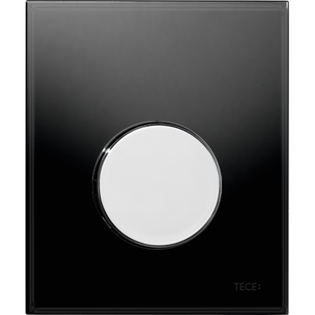 Tece Loop Przycisk spłukujący do pisuaru szklany, szkło czarne, przyciski chrom połysk 9242656