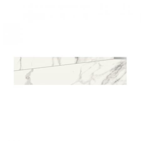 Tubądzin Pietrasanta Left Dekoracja gresowa podłogowa 59,8x14,8 cm biała