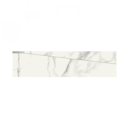 Tubądzin Pietrasanta Right Dekoracja gresowa podłogowa 59,8x14,8 cm biała