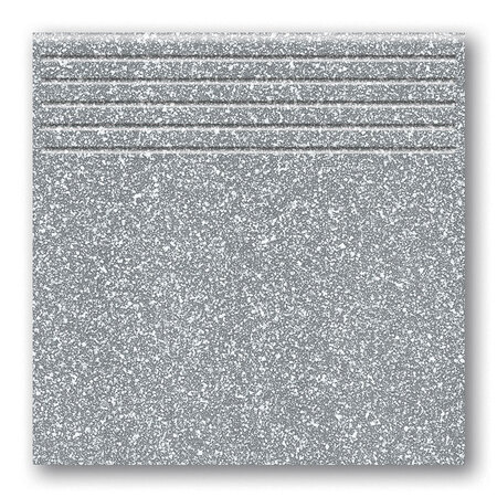 Tubądzin Tartany Tartan 11 Stopnica podłogowa 33,3x33,3x0,8 cm, szara mat