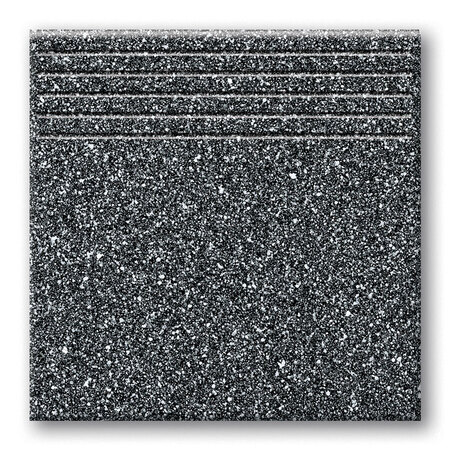 Tubądzin Tartany Tartan 5 Stopnica podłogowa 33,3x33,3x0,8 cm, ciemnoszara mat