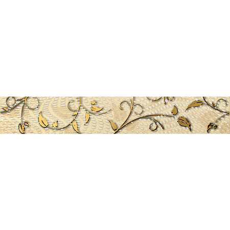 Tubądzin Traviata ornament Listwa ścienna 60,8x9,8x1 cm, brązowa, połysk