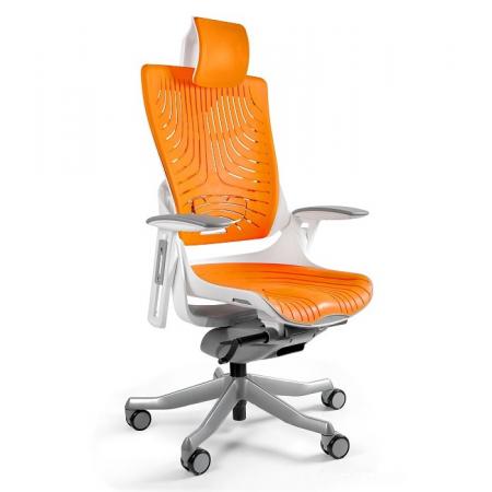 Unique Wau 2 Fotel biurowy biały/elastomer mango W-709-W-TPE-12