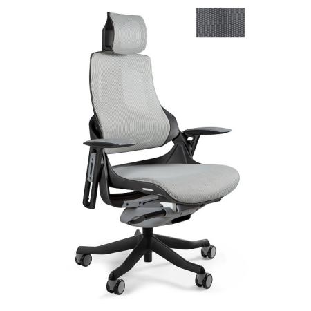 Unique Wau fotel biurowy czarny/siatka charcoal W-609-B-NW41