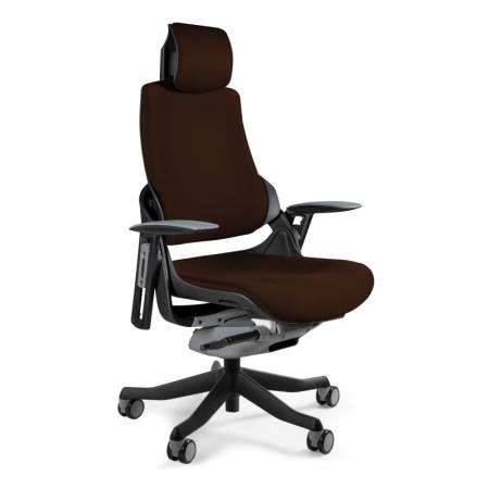 Unique Wau fotel biurowy czarny/tkanina cocoa W-609-B-BL406