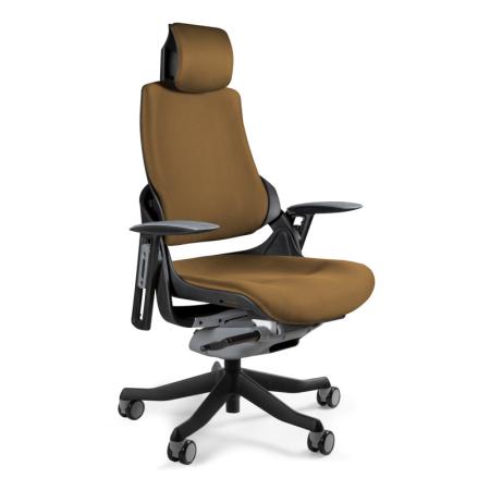 Unique Wau fotel biurowy czarny/tkanina khaki W-609-B-BL408