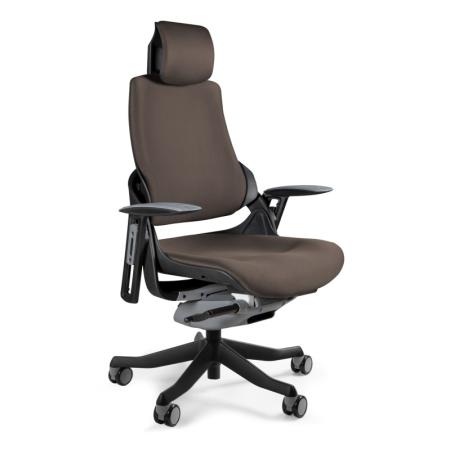 Unique Wau fotel biurowy czarny/tkanina taupe W-609-B-BL409