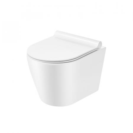 UpTrend Amaro Zestaw Toaleta WC 48x36x32,5 cm bez kołnierza krótka + deska wolnoopadająca biały połysk TR2217