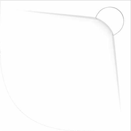 Vayer Boomerang Brodzik półokrągły 100x100x3 cm, biały 100.100.002.2-3.0.0.0
