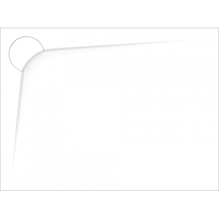 Vayer Boomerang Brodzik prostokątny 110x80x3 cm lewy, biały 110.080.002.2-1.1.0.0