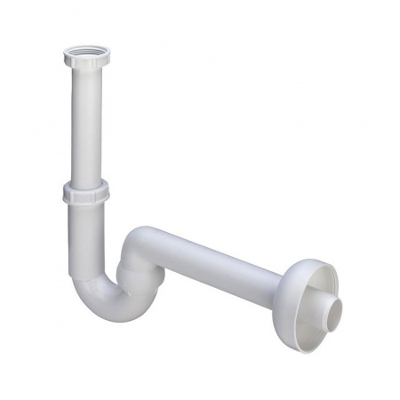 Viega Syfon bez korka / półsyfon rurowy umywalkowy bidetowy plastikowy pcv z tworzywa wys 120-190 mm, biały 703417 / 218980