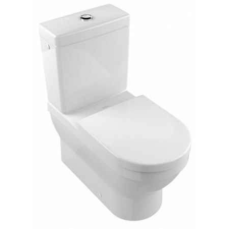Villeroy & Boch Architectura Toaleta WC stojąca kompaktowa 37x70 cm lejowa z powłoką AntiBac, biała Weiss Alpin 568610T1