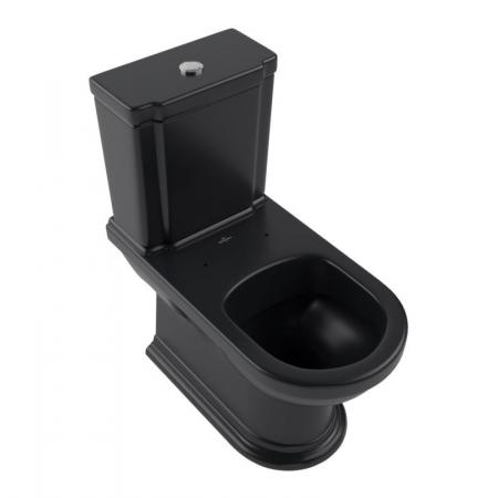Villeroy & Boch Hommage Toaleta WC kompaktowa stojąca czarny Pure Black z powłoką CeramicPlus 666210R7