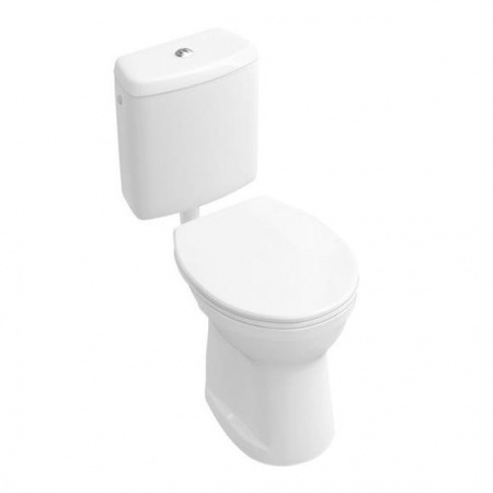Villeroy & Boch O.Novo Toaleta WC stojąca kompaktowa 35,5x46,5 cm z półką z powłoką AntiBac, biała Weiss Alpin 761901T1