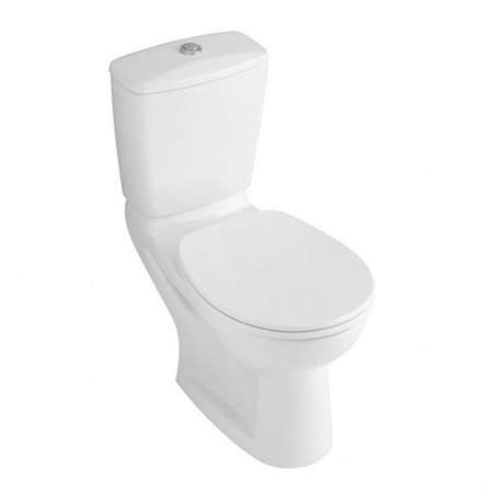 Villeroy & Boch O.Novo Toaleta WC stojąca kompaktowa 35,5x71 cm lejowa z powłoką AntiBac, biała Weiss Alpin 6C5901T1