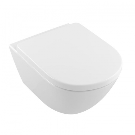 Villeroy & Boch Subway 2.0 Comfort Toaleta WC podwieszana 41x58 cm lejowa DirectFlush bez kołnierza wewnętrznego z powłoką CeramicPlus, biała Weiss Alpin 4609R0R1