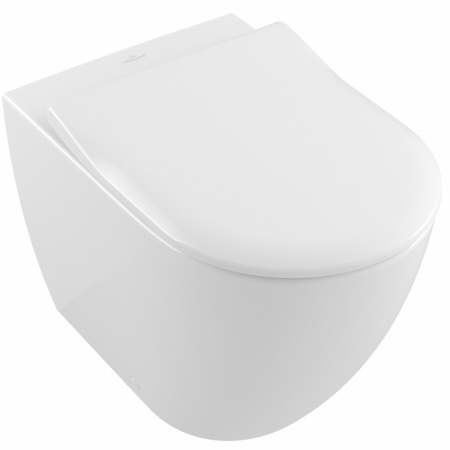 Villeroy & Boch Subway 2.0 Toaleta WC stojąca 37x56 cm lejowa DirectFlush bez kołnierza wewnętrznego z powłoką CeramicPlus, biała Weiss Alpin 5602R0R1