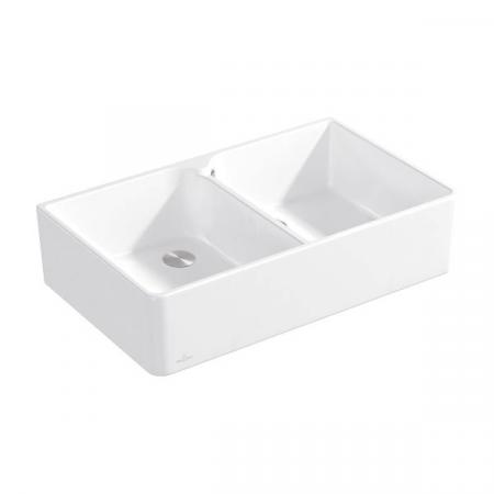 Villeroy&Boch Sink Unit 90 X Zlewozmywak ceramiczny dwukomorowy CeramicPlus 90x55 cm biały Weiss Alpin 639001R1