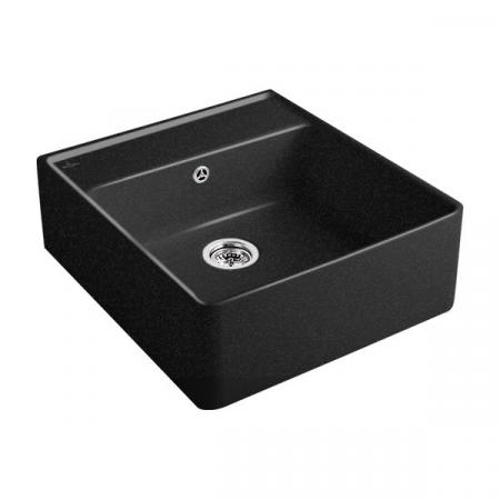 Villeroy&Boch Sink Unit Zlewozmywak ceramiczny jednokomorowy CeramicPlus 59,5x63 cm czarny Chromit 632061J0