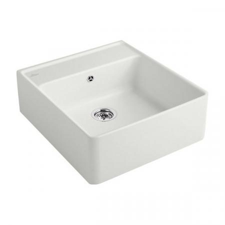 Villeroy&Boch Sink Unit Zlewozmywak ceramiczny jednokomorowy CeramicPlus 59,5x63 cm jasnoszary Steam 632061SM